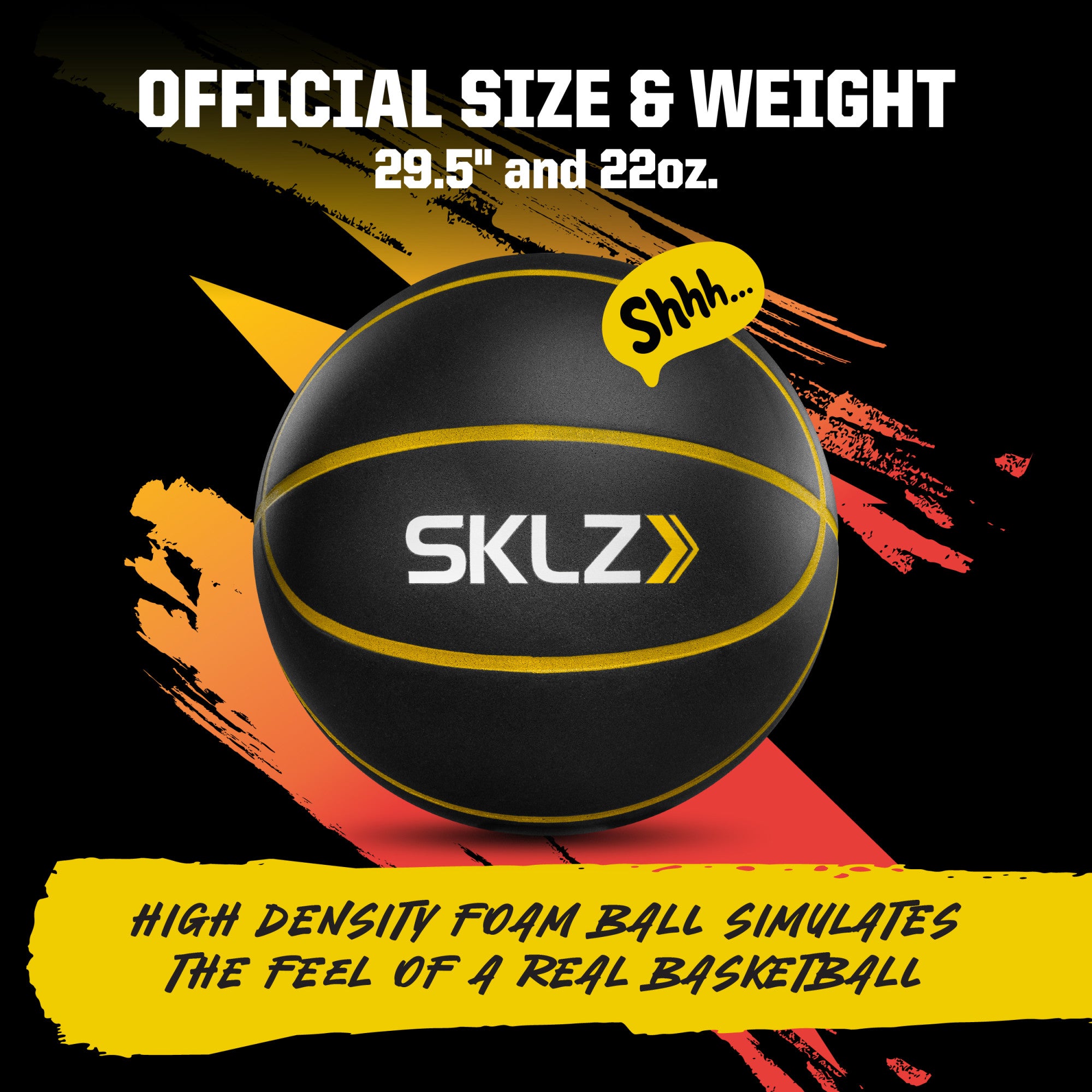 Basketball Only Bashhhketball Pro Silent Basketball – Official Size 7 Foam Basketball ...