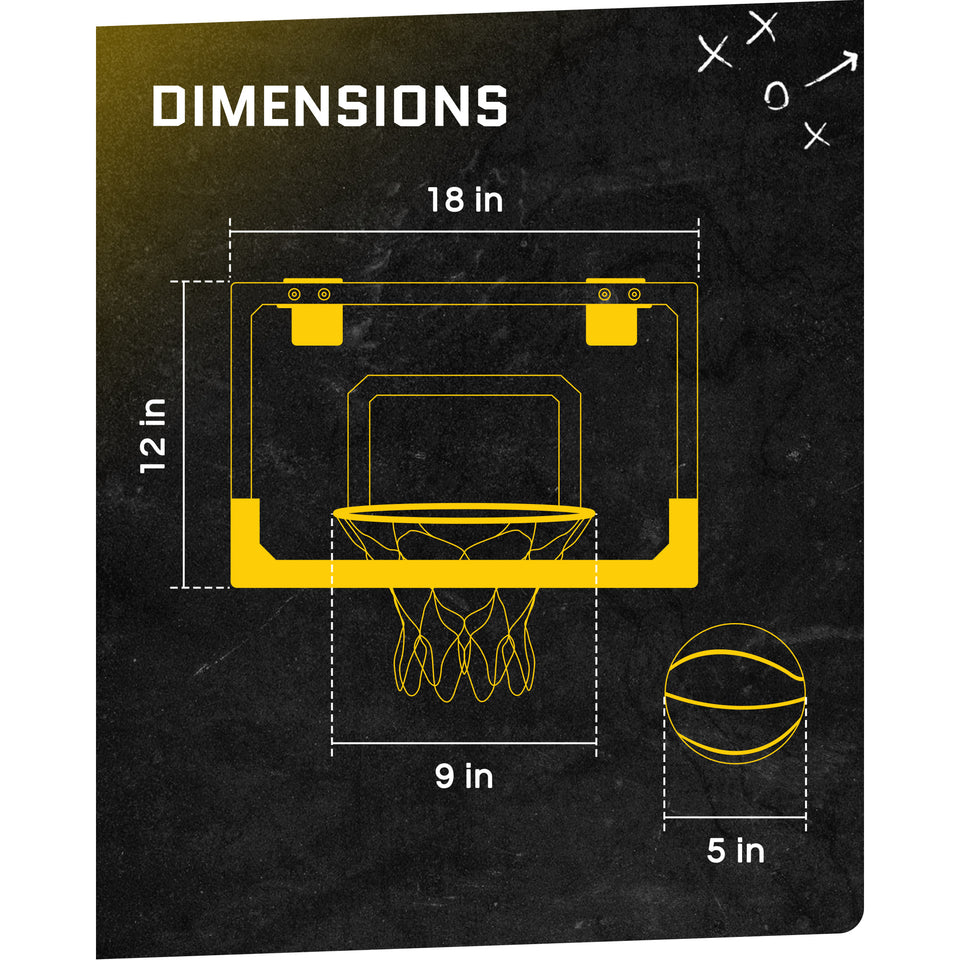 SKLZ Pro Mini Basketball Hoop with Ball, Original, Standard - 18 x 12 ...